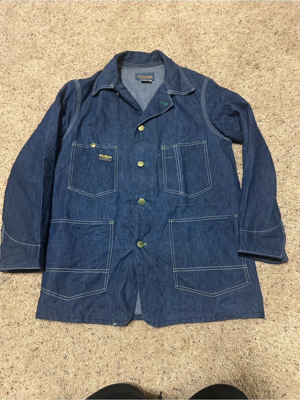 Vintage 70s OshKosh B'Gosh Denim Chore Coat size 40